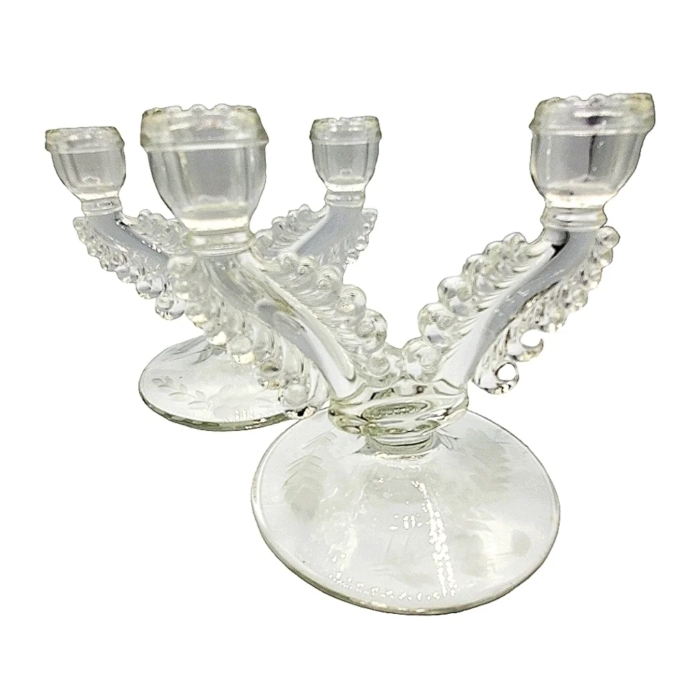 Vintage glass candlestick